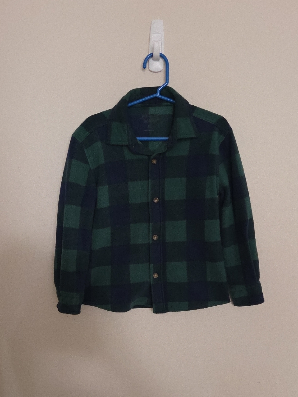 Jumping Beans Green and Navy Plaid Shirt Jacket
